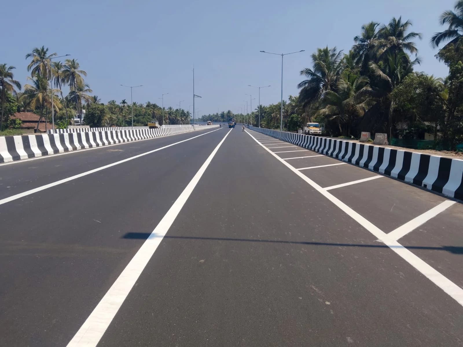 Road Marking Solutions - Durable thermoplastic and cold paint marking systems for lane demarcation, arrow symbols, pedestrian crossings, etc.